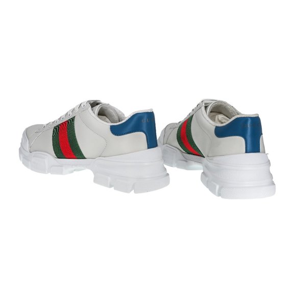Gucci Men's Nathan Leather Web Sneakers - Picture 3 of 13